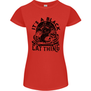 Its a Black Cat Thing Halloween Womens Petite Cut T-Shirt Red