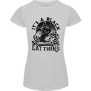 Its a Black Cat Thing Halloween Womens Petite Cut T-Shirt Sports Grey