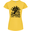 Its a Black Cat Thing Halloween Womens Petite Cut T-Shirt Yellow