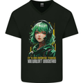 Its an Anime Thing You Wouldn't Understand Girl Mens V-Neck Cotton T-Shirt Black