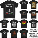 a group of t - shirts with different designs on them