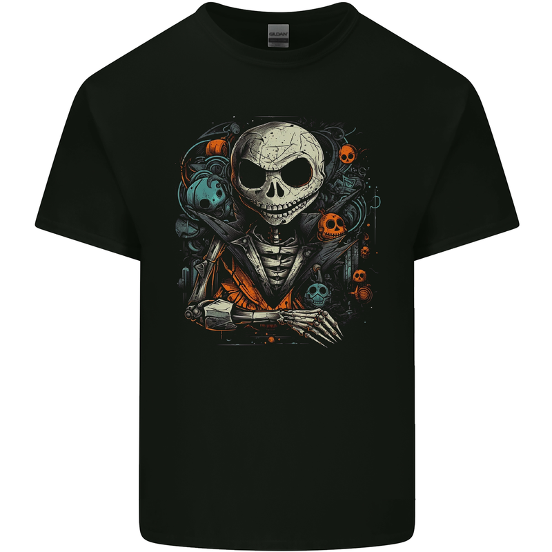 Jack Skeleton Halloween Evil Demon Kids T-Shirt Childrens Black