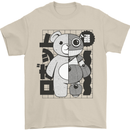 Japan Robot Teddy Bear Japanese Mens T-Shirt 100% Cotton Sand