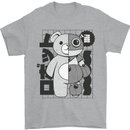 Japan Robot Teddy Bear Japanese Mens T-Shirt 100% Cotton Sports Grey