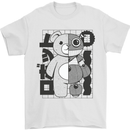 Japan Robot Teddy Bear Japanese Mens T-Shirt 100% Cotton White