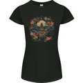 Japanese Fantasy Garden Japan Womens Petite Cut T-Shirt Black