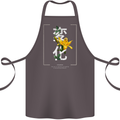 Japanese Flowers Quote Japan Change Cotton Apron 100% Organic Dark Grey