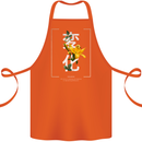 Japanese Flowers Quote Japan Change Cotton Apron 100% Organic Orange