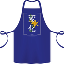 Japanese Flowers Quote Japan Change Cotton Apron 100% Organic Royal Blue