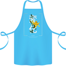 Japanese Flowers Quote Japan Change Cotton Apron 100% Organic Turquoise