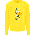 Japanese Flowers Quote Japan Change Kids Sweatshirt Jumper Yellow