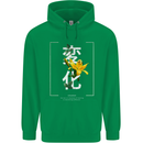 Japanese Flowers Quote Japan Change Mens 80% Cotton Hoodie Irish Green