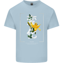 Japanese Flowers Quote Japan Change Mens Cotton T-Shirt Tee Top Light Blue