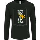 Japanese Flowers Quote Japan Change Mens Long Sleeve T-Shirt Black