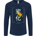 Japanese Flowers Quote Japan Change Mens Long Sleeve T-Shirt Navy Blue