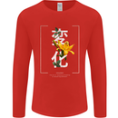 Japanese Flowers Quote Japan Change Mens Long Sleeve T-Shirt Red