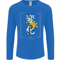 Japanese Flowers Quote Japan Change Mens Long Sleeve T-Shirt Royal Blue