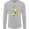 Japanese Flowers Quote Japan Change Mens Long Sleeve T-Shirt Sports Grey