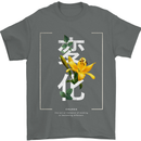 Japanese Flowers Quote Japan Change Mens T-Shirt 100% Cotton Charcoal