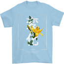 Japanese Flowers Quote Japan Change Mens T-Shirt 100% Cotton Light Blue
