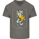 Japanese Flowers Quote Japan Change Mens V-Neck Cotton T-Shirt Charcoal
