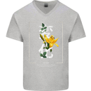 Japanese Flowers Quote Japan Change Mens V-Neck Cotton T-Shirt Sports Grey