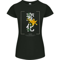 Japanese Flowers Quote Japan Change Womens Petite Cut T-Shirt Black