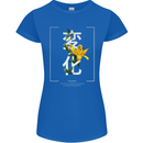 Japanese Flowers Quote Japan Change Womens Petite Cut T-Shirt Royal Blue