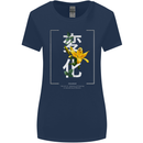 Japanese Flowers Quote Japan Change Womens Wider Cut T-Shirt Navy Blue
