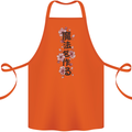 Japanese Flowers Quote Japan Cotton Apron 100% Organic Orange