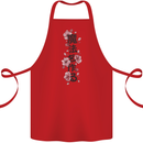 Japanese Flowers Quote Japan Cotton Apron 100% Organic Red