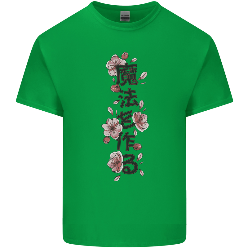 Japanese Flowers Quote Japan Kids T-Shirt Childrens Irish Green
