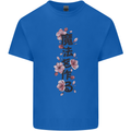 Japanese Flowers Quote Japan Kids T-Shirt Childrens Royal Blue