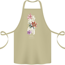 Japanese Flowers Quote Japan Love Cotton Apron 100% Organic Khaki