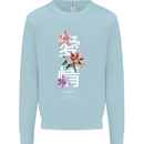 Japanese Flowers Quote Japan Love Kids Sweatshirt Jumper Light Blue