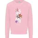 Japanese Flowers Quote Japan Love Kids Sweatshirt Jumper Light Pink