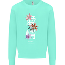 Japanese Flowers Quote Japan Love Kids Sweatshirt Jumper Peppermint