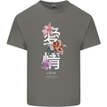 Japanese Flowers Quote Japan Love Kids T-Shirt Childrens Charcoal