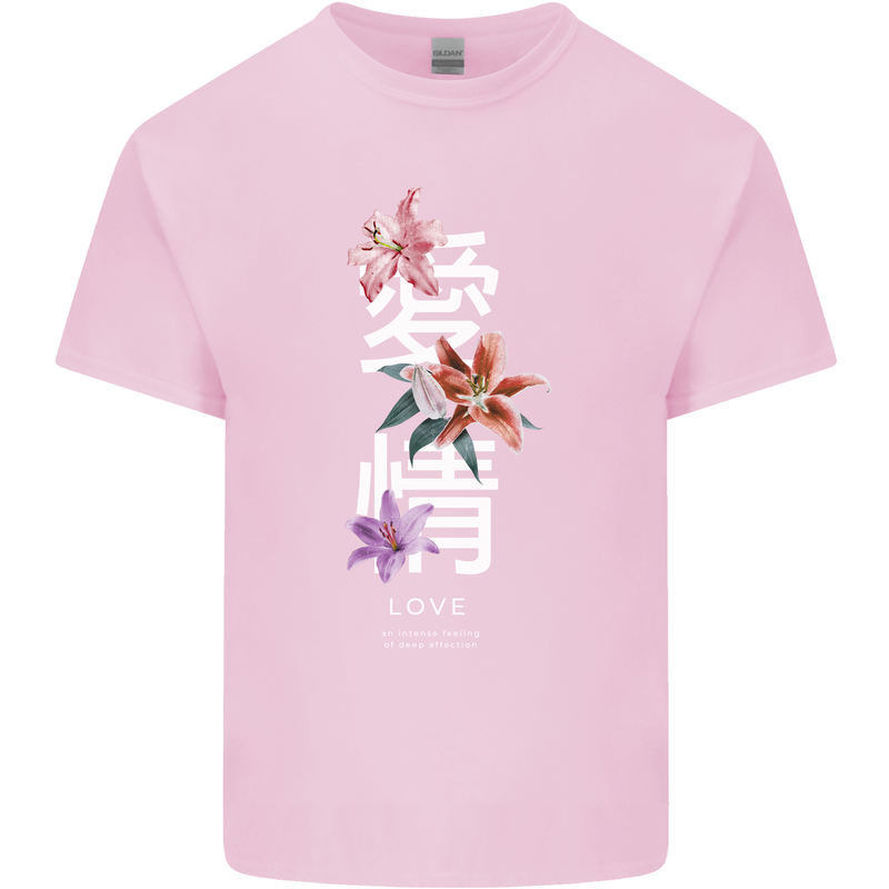Japanese Flowers Quote Japan Love Kids T-Shirt Childrens Light Pink