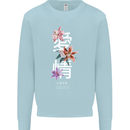 Japanese Flowers Quote Japan Love Mens Sweatshirt Jumper Light Blue