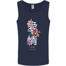 Japanese Flowers Quote Japan Love Mens Vest Tank Top Navy Blue