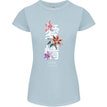 Japanese Flowers Quote Japan Love Womens Petite Cut T-Shirt Light Blue