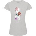 Japanese Flowers Quote Japan Love Womens Petite Cut T-Shirt Sports Grey