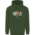 Japanese Flowers Quote Japan Magic Childrens Kids Hoodie Forest Green
