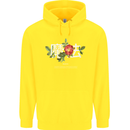 Japanese Flowers Quote Japan Magic Childrens Kids Hoodie Yellow