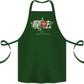 Japanese Flowers Quote Japan Magic Cotton Apron 100% Organic Forest Green
