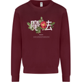 Japanese Flowers Quote Japan Magic Kids Sweatshirt Jumper Maroon