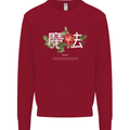 Japanese Flowers Quote Japan Magic Kids Sweatshirt Jumper Red