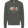Japanese Flowers Quote Japan Magic Kids Sweatshirt Jumper Storm Grey