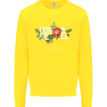 Japanese Flowers Quote Japan Magic Kids Sweatshirt Jumper Yellow